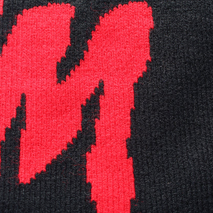 MMM LOGO BEANIE - Black Red