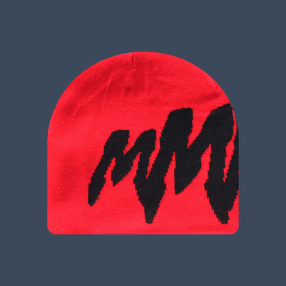 MMM LOGO BEANIE - Black Red